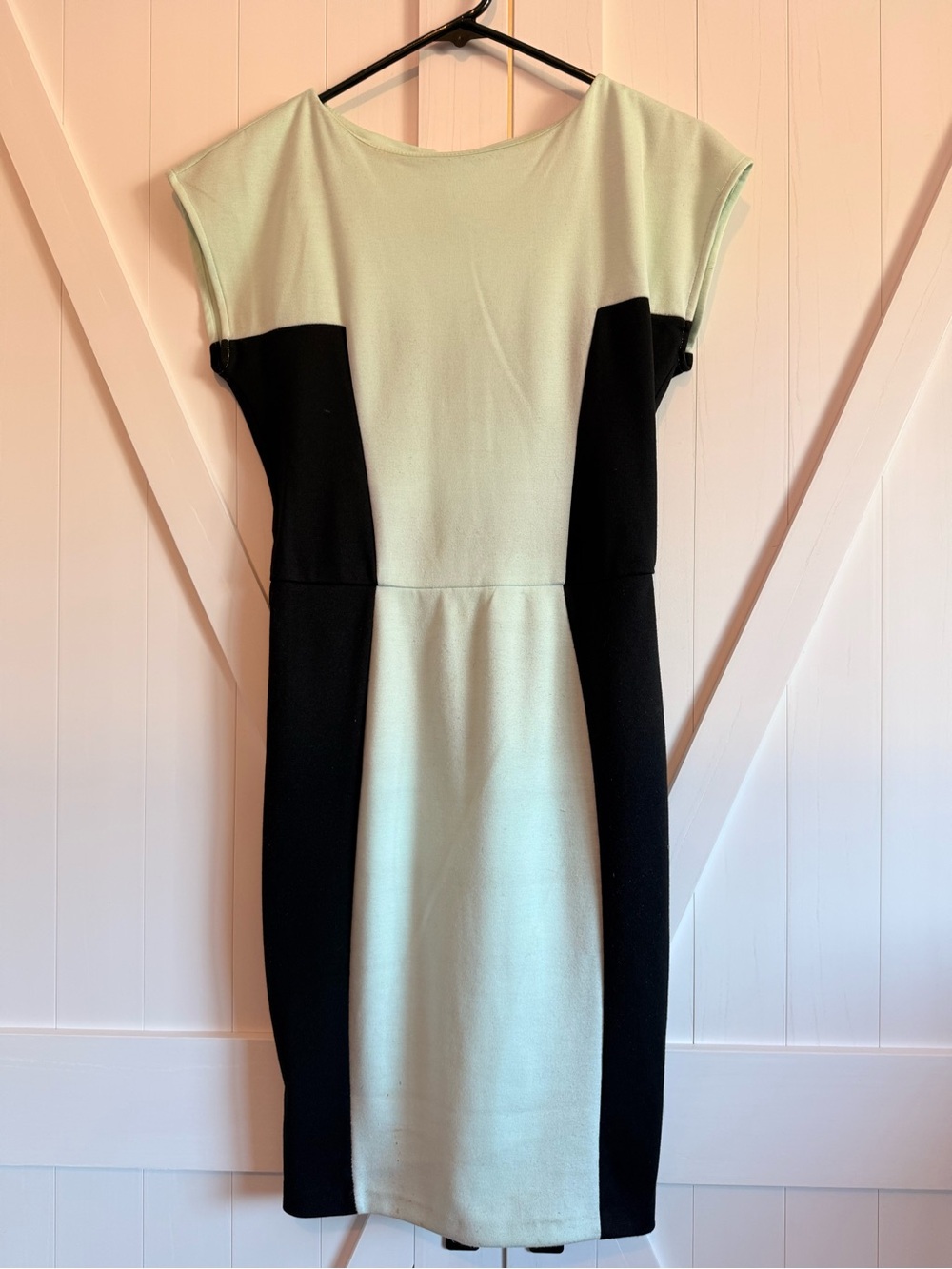 Bar III Mint and Black Colorblock Midi Dress